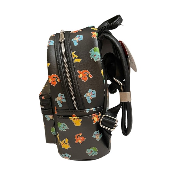 NEW Loungefly Pokemon Starters Black Mini Backpack Exclusive Design New With Tag - Picture 6 of 16